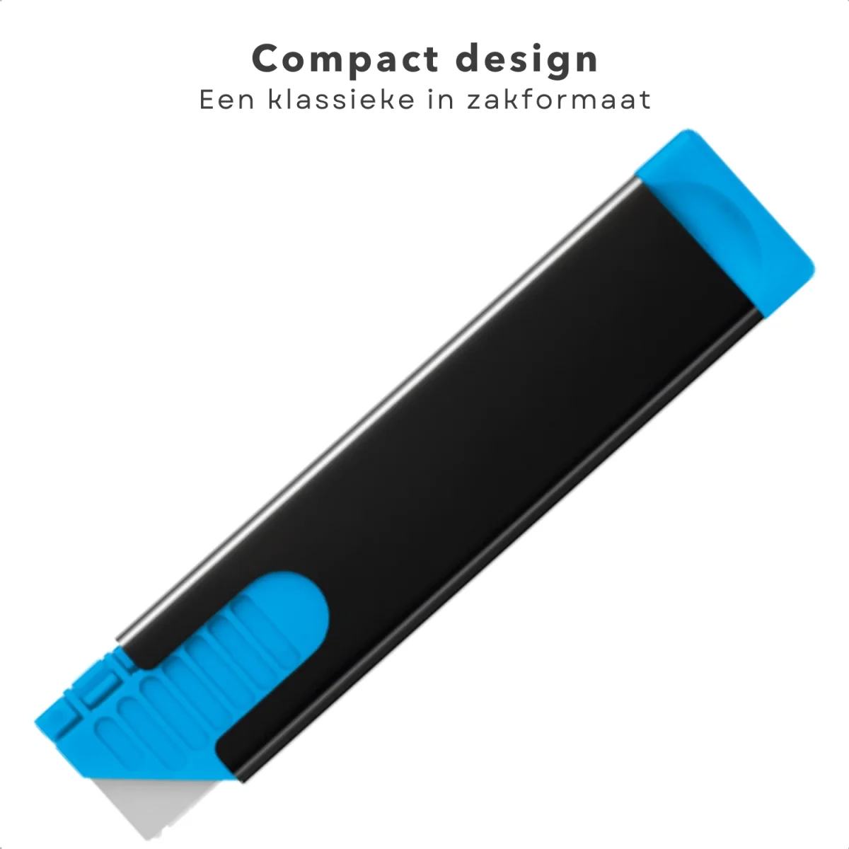 Cheqo® Handmes - Snijmes - 8,5 mm Snijdiepte - 13,3 mm Verlengde Meslengte - 21,7 gram Gewicht - Hoge Veiligheid - Ergonomische Grip - Viervoudig Snijvlak - Slijtvastheid - Links- en Rechtshandig - Vervangbaar Mesje - Afbeelding 5