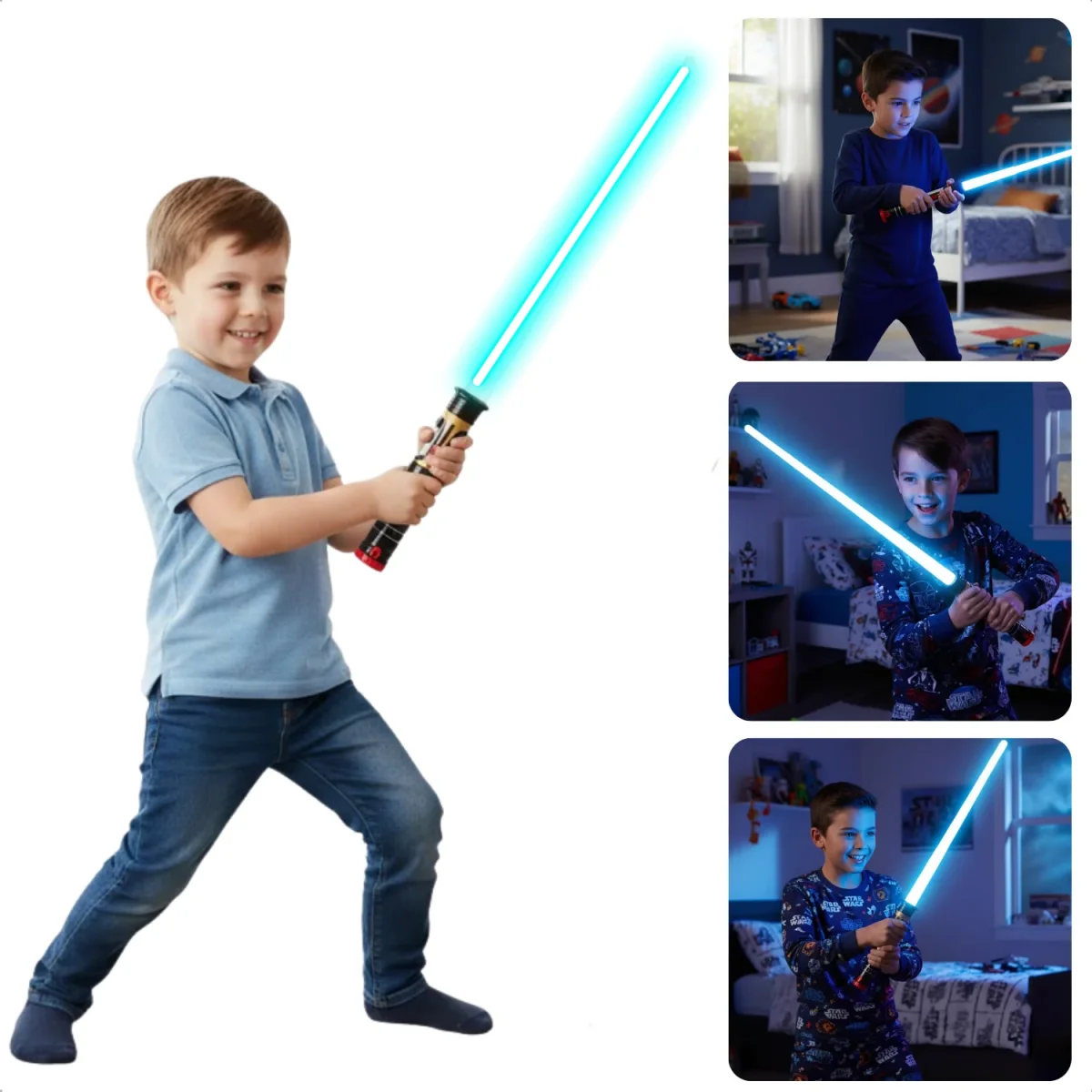 Cheqo® Lichtzwaard - Lightsaber - Lichtzwaard Speelgoed - Lichtzwaard Met Geluid - Lichtzwaard Met Licht - Uitschuifbaar Lichtzwaard - Lichtzwaard Voor Kinderen - Lichtzwaard Verkleedaccessoire - Lichtzwaard Rollenspel - Lichtzwaard Met Kleuren - Afbeelding 2