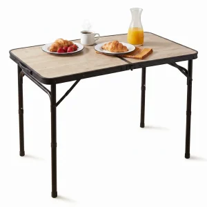 Cheqo® Campingtafel - Klaptafel - Inklapbaar - Vouwtafel - Hoogte Verstelbaar - Opvouwbaar - Tuintafel - Picknicktafel - Balkontafel - Lichtgewicht - Draagbaar - Outdoor - Camping - Opklapbare Tafel - Kampeertafel - Buiten