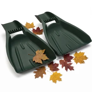 Cheqo® Bladgrijper Set van 2 - Bladschep - Schephanden - Bladeren Oprapen - Tuinafval - Scoops - Bladverzamelaar - Handharken - Bladhark - Tuinklauwen - Blad Opraap Hulpmiddel - Gazongras - Tuingereedschap - Groen